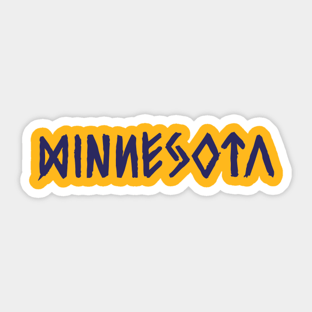 Minnesota Vikiiings 02 Sticker by Very Simple Graph